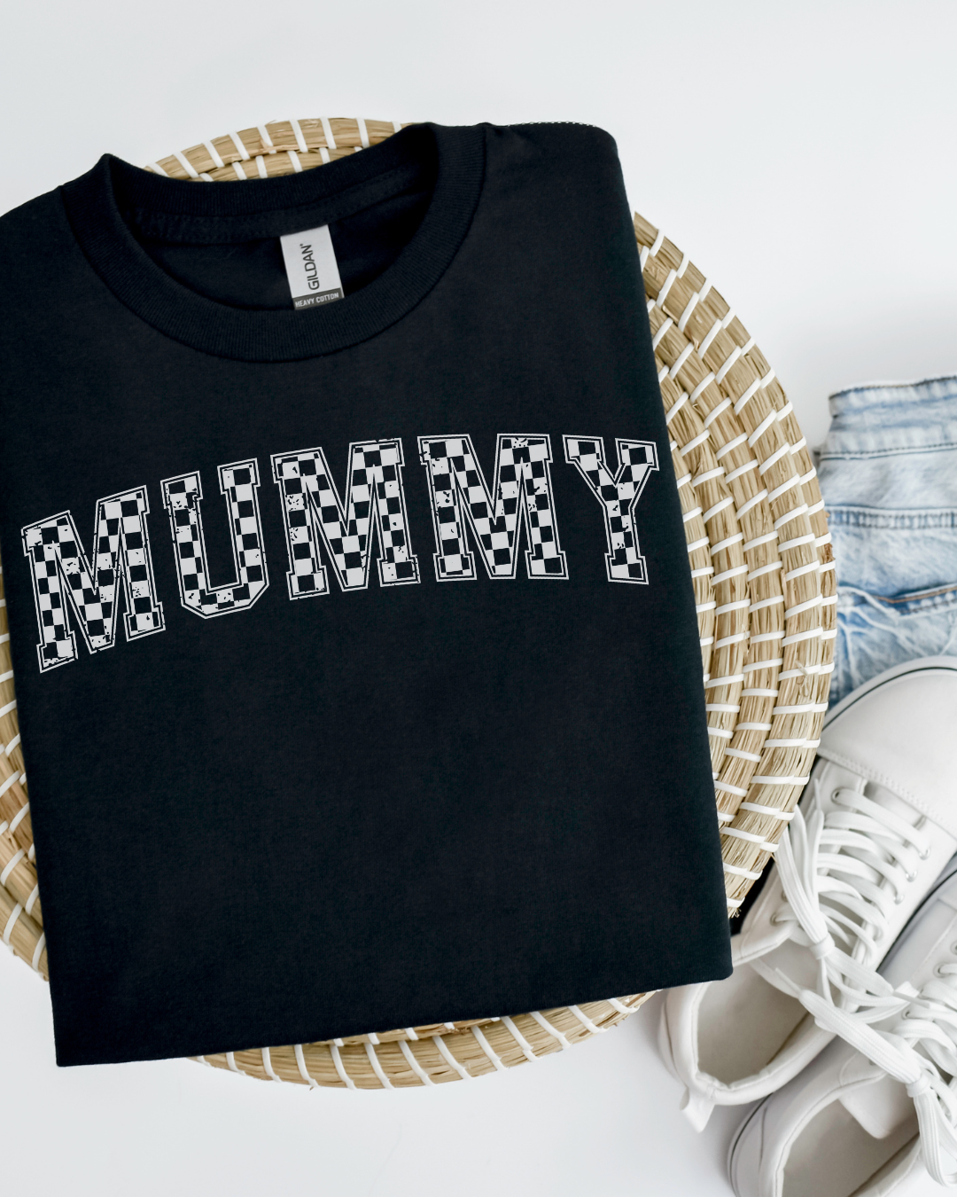 MUMMY Checkered Sweatshirt – Classic, Cool, Comfy