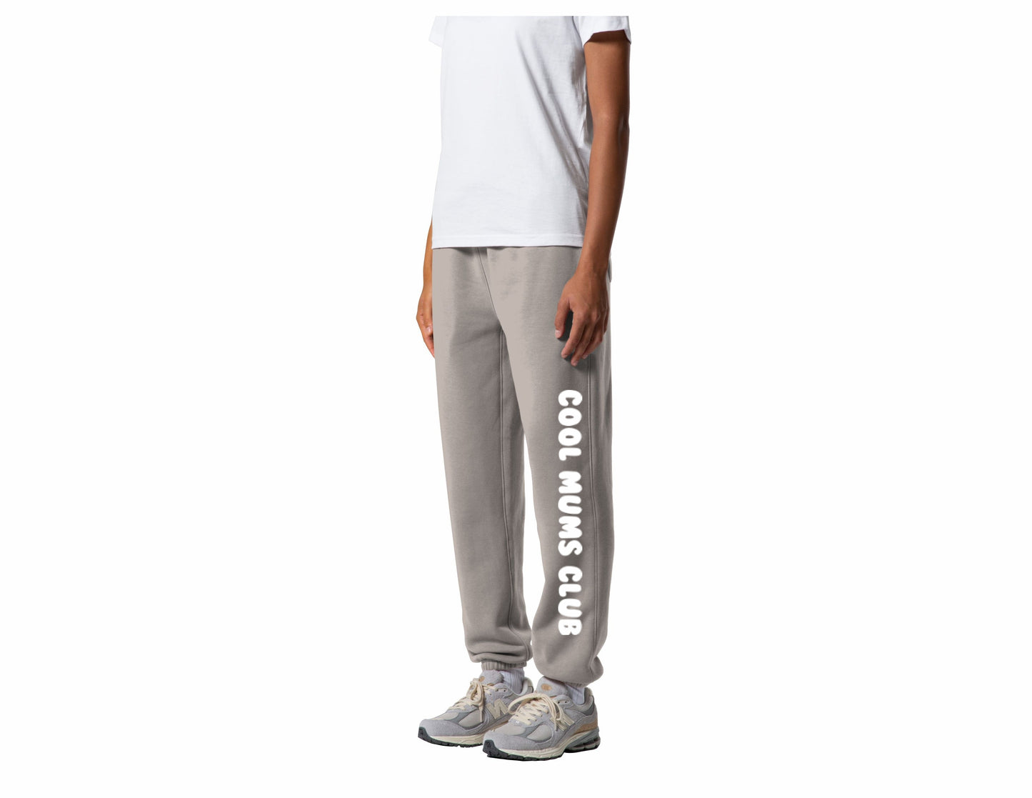 Mum Like A Legend Relax Track Pants – Bone/Black with White Logo