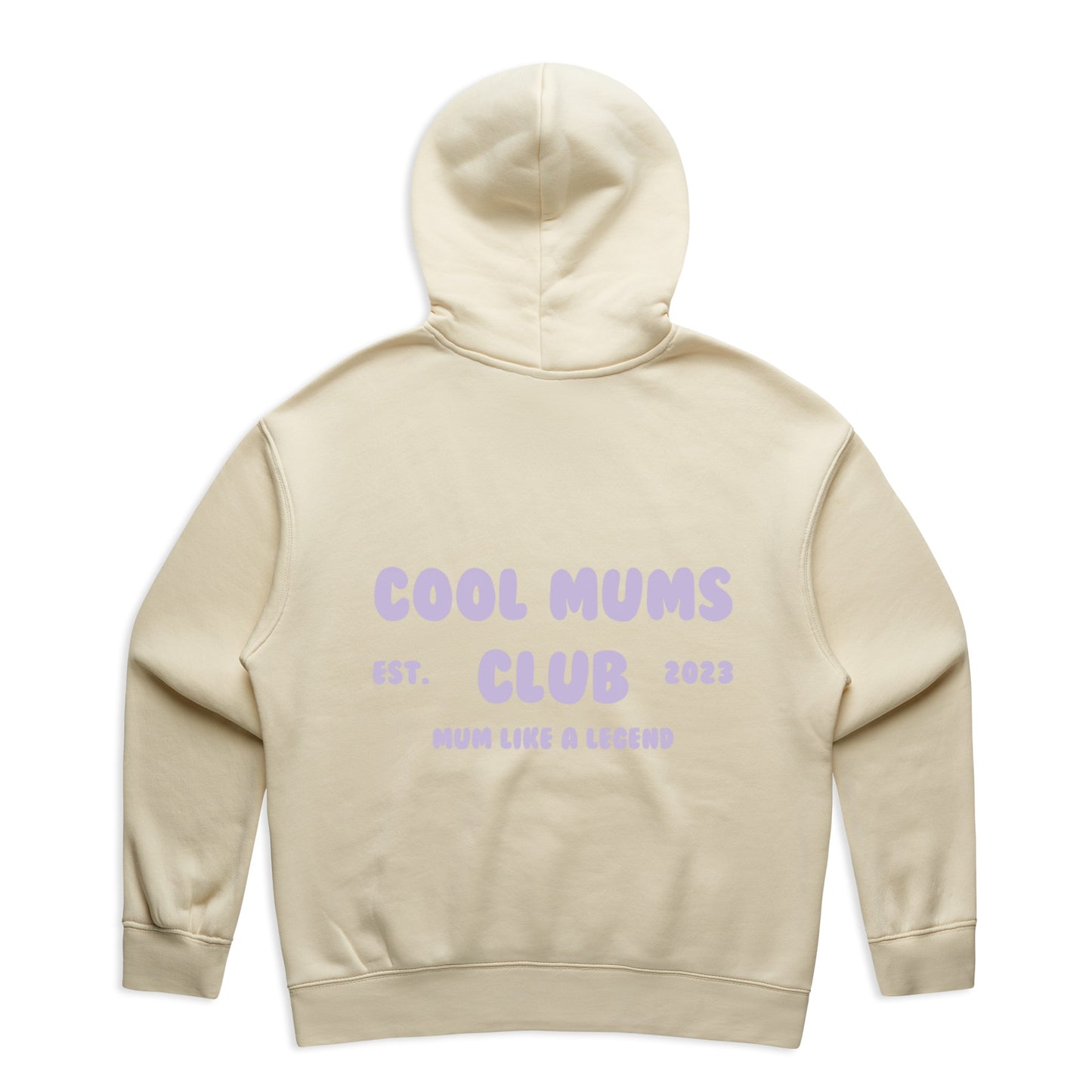Mum Like A Legend Relax Hood – Butter/Lavender Logo