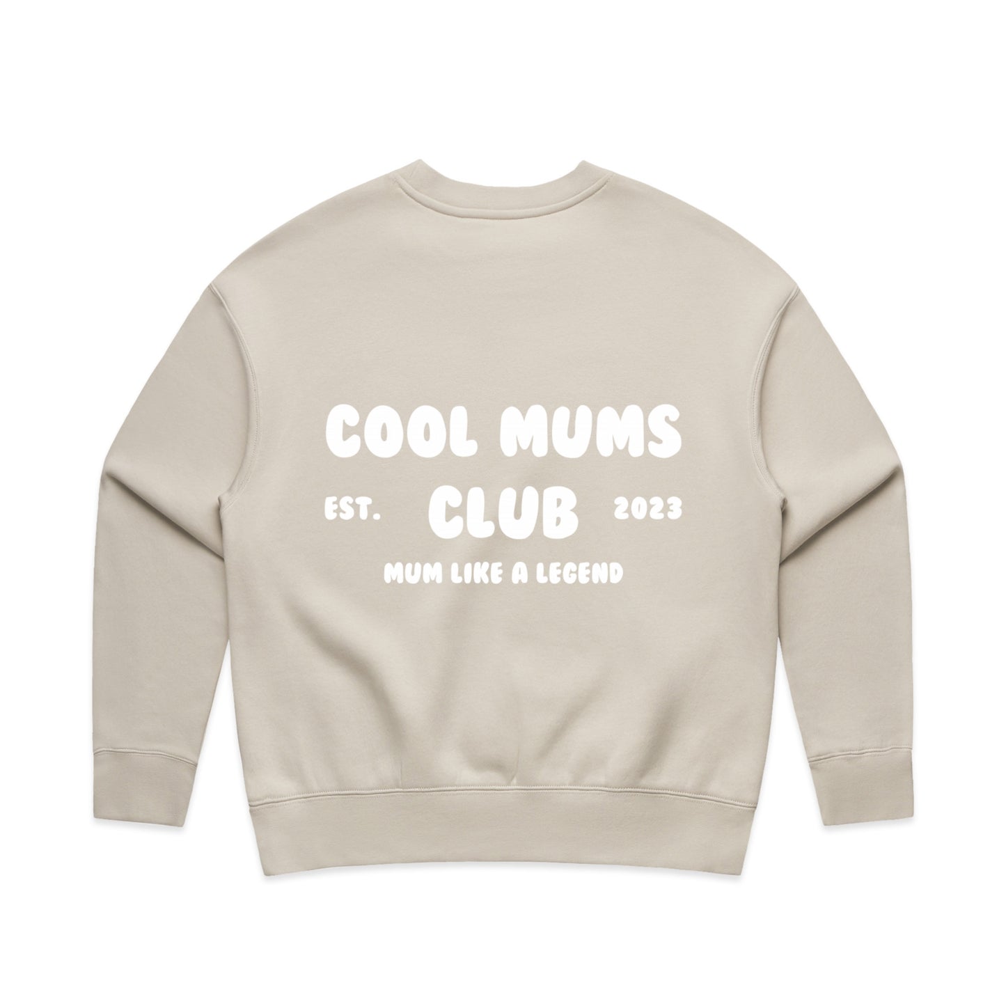 Mum Like A Legend Relax Crew – Bone/Black with White Logo