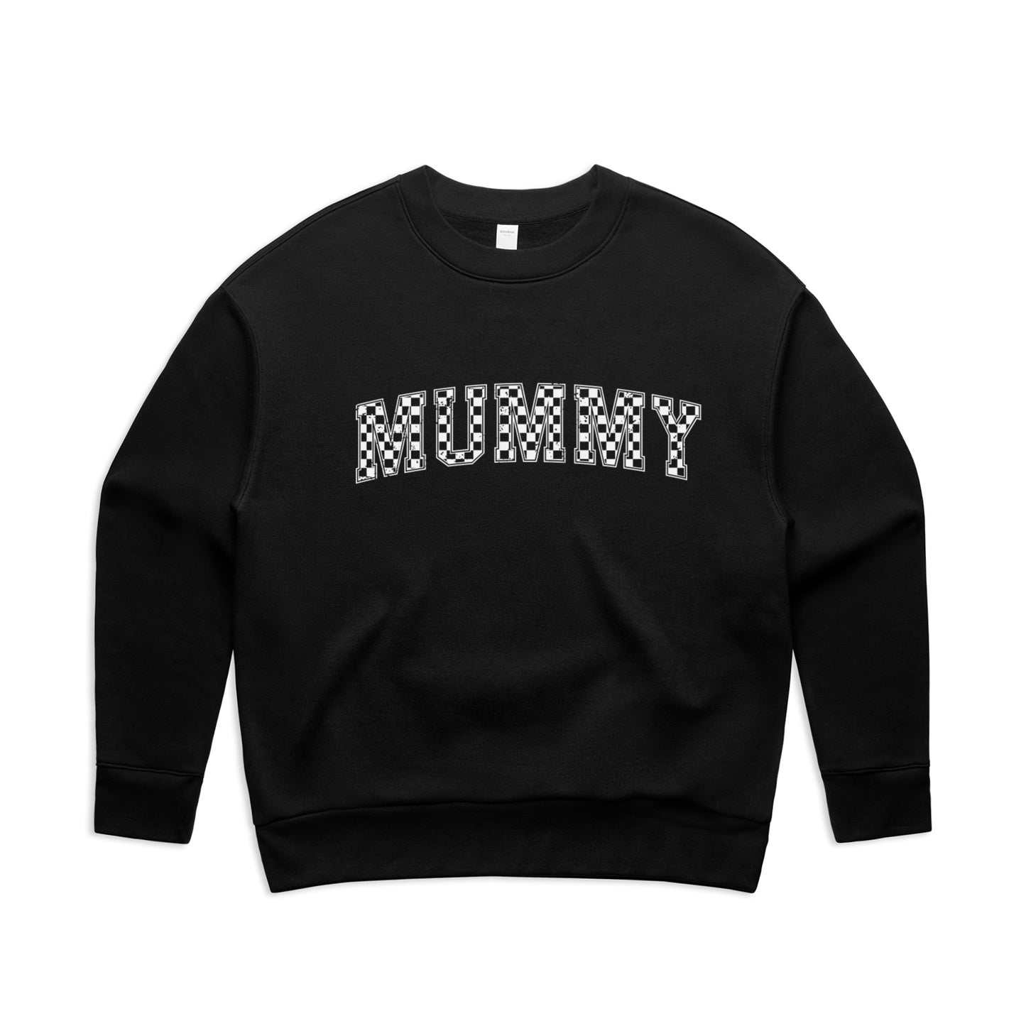 MUMMY Checkered Sweatshirt – Classic, Cool, Comfy