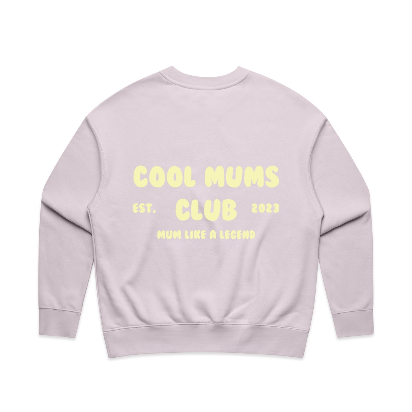 Mum Like A Legend Relax Crew – Orchid/Lemon Logo