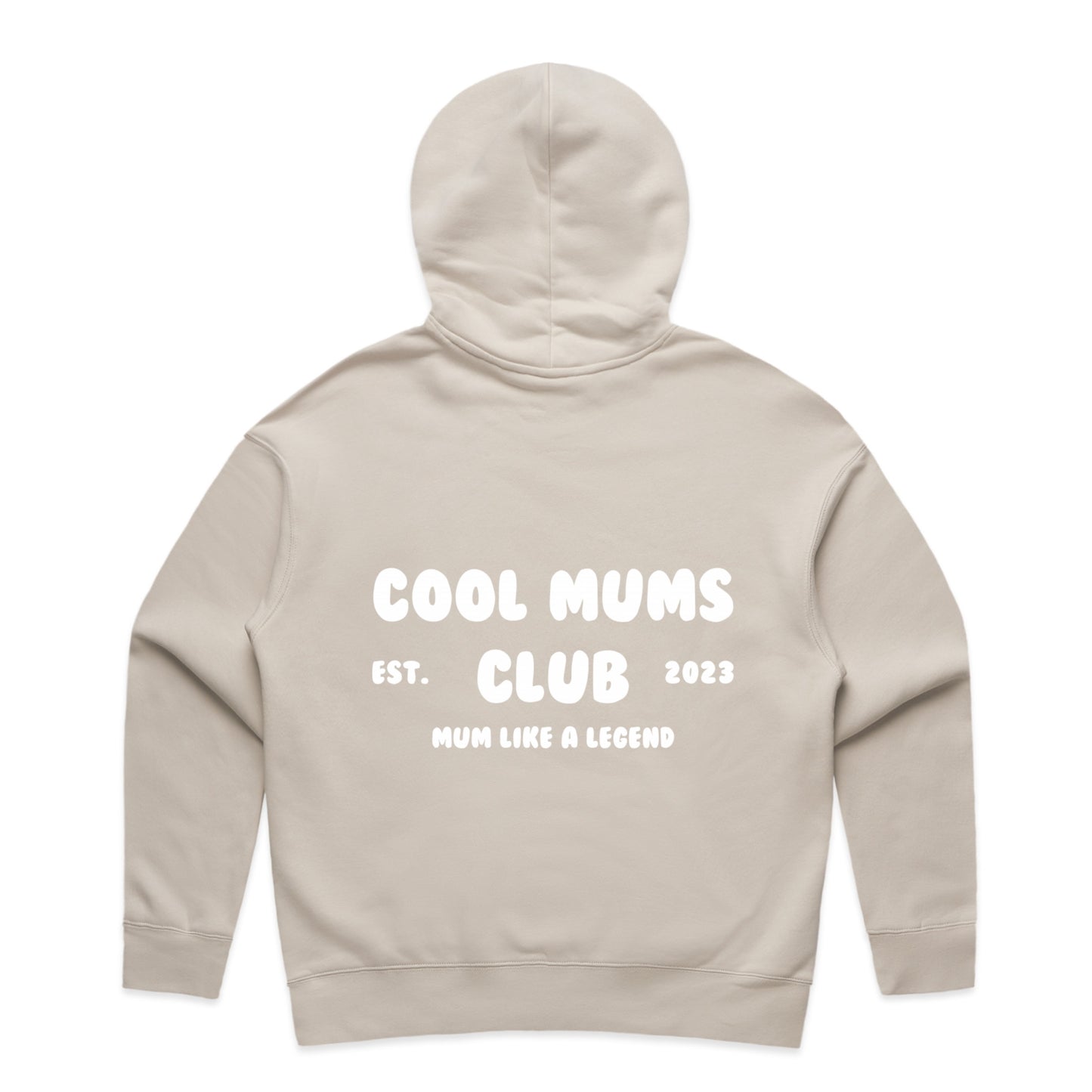 Mum Like A Legend Relax Hood – Bone/Black with White Logo