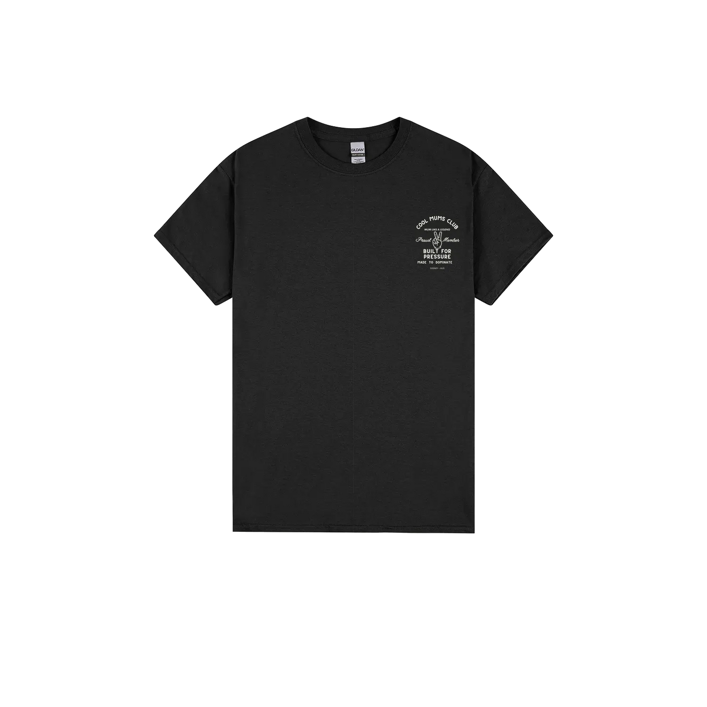 Black front flat lay