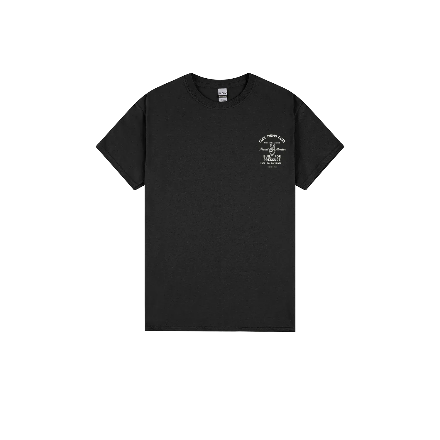 Black front flat lay