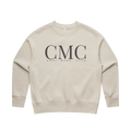 Women’s sweatshirt with front charcoal monogram print