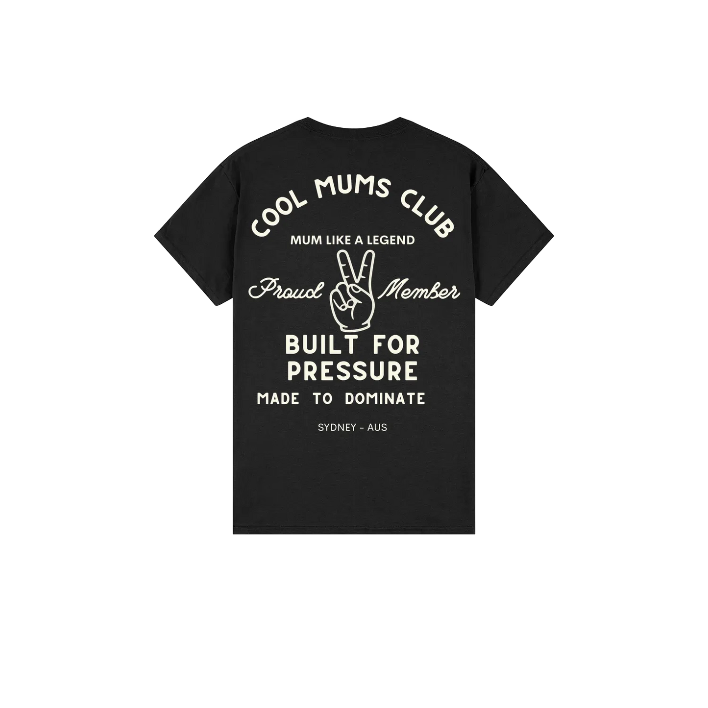 Cool Mums Club Built for Pressure Proud Member Varsity Logo Tee - Ink