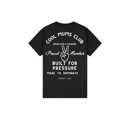Cool Mums Club Built for Pressure Proud Member Varsity Logo Tee - Ink