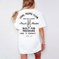 Cool Mums Club Built for Pressure Proud Member Varsity Logo Tee - Fresh White