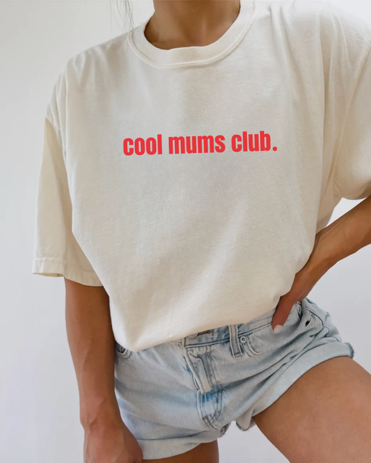 Cool Mums Club Classic Logo Tee - Oat