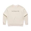 Classic Logo Crew Sweatshirt in Ecru with washed charcoal front logo