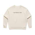 Minimalist motherhood sweatshirt in Ecru with tonal logo detail