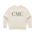 Crew sweatshirt with Washed Charcoal CMC monogram logo