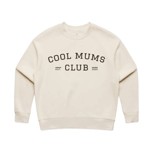 Premium women’s crew jumper with collegiate-style Espresso logo