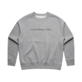 Grey Marle relaxed crew sweatshirt with washed charcoal CMC logo