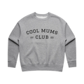 Grey Marle crew sweatshirt with Soft Black varsity logo front print