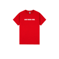Red front flat lay