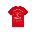 Cool Mums Club Built for Pressure Varsity Logo Tee - Hot Mum Red (Limited Edition)