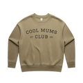Varsity Logo Crew Sweatshirt with Espresso logo on Sand AS Colour Relax Crew