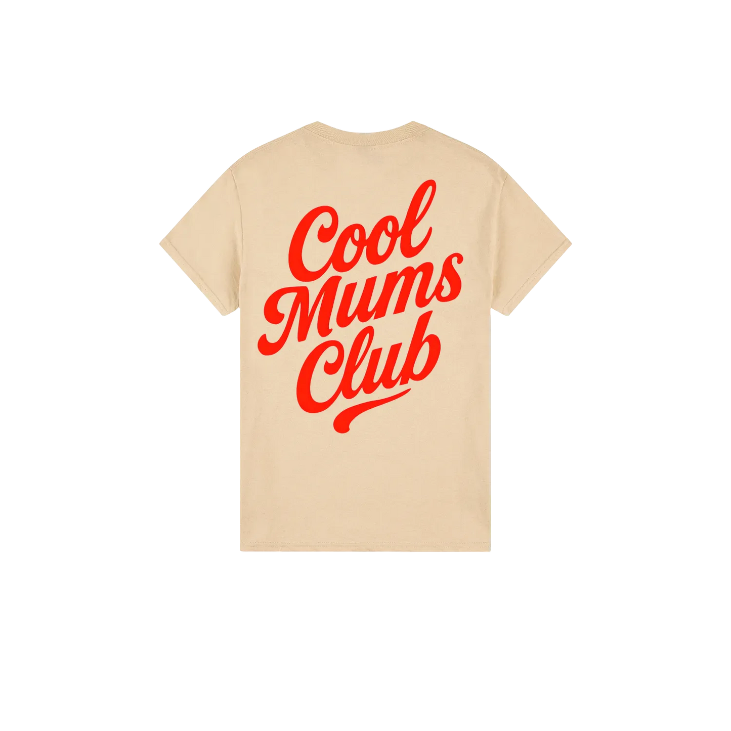Cool Mums Club Signature Script Logo Tee - Oat