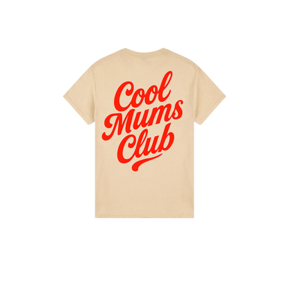 Cool Mums Club Signature Script Logo Tee - Oat