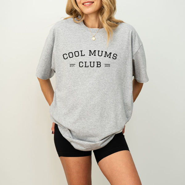 Cool Mums Club Varsity Logo - Sport Grey