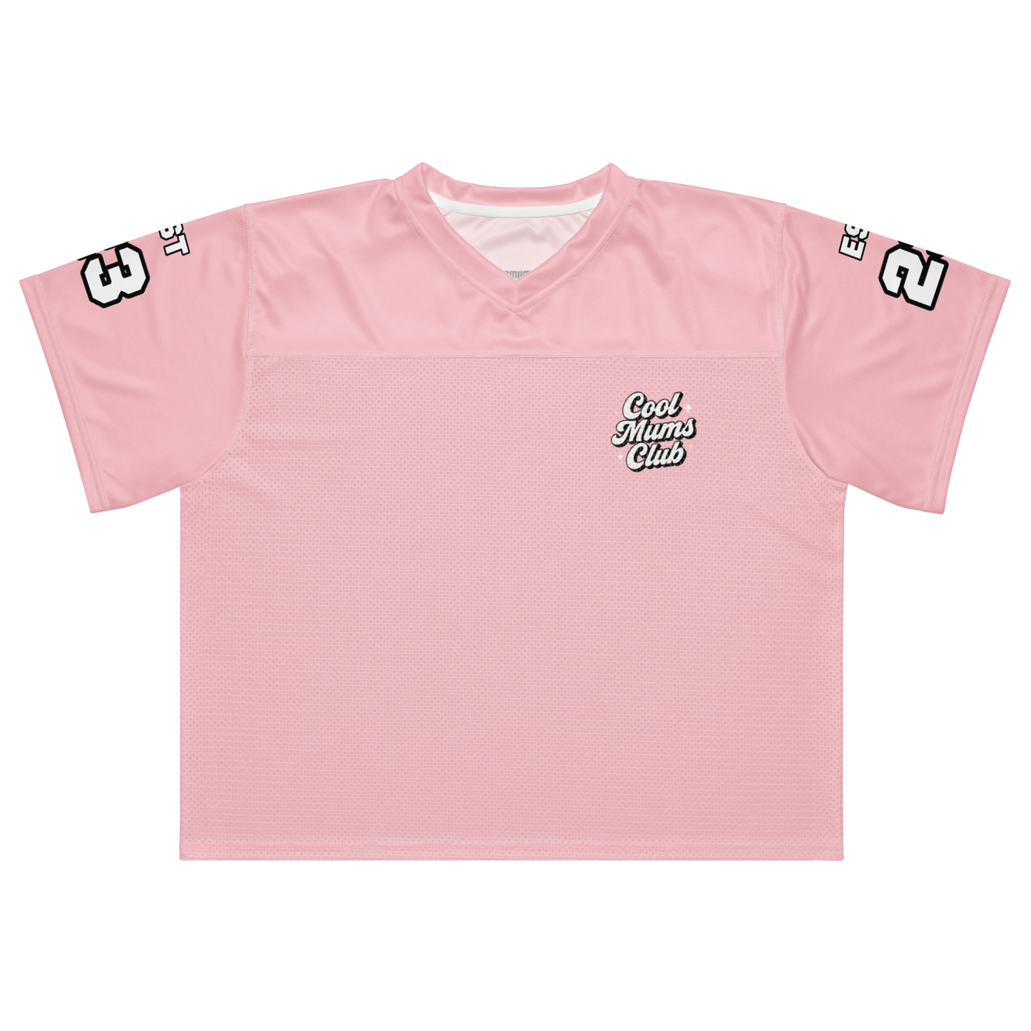 Cool Mums Club Boxy Football Jersey - Pink