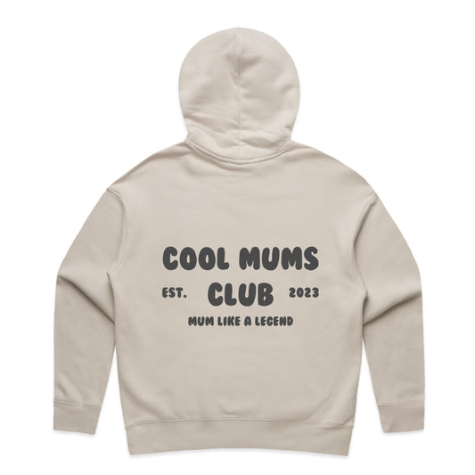 Mum Like A Legend Relax Hood – Bone/Butter with Charcoal Logo
