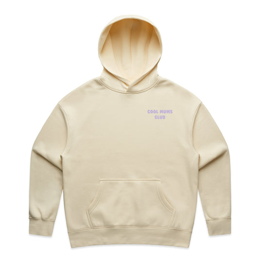 Mum Like A Legend Relax Hood – Butter/Lavender Logo