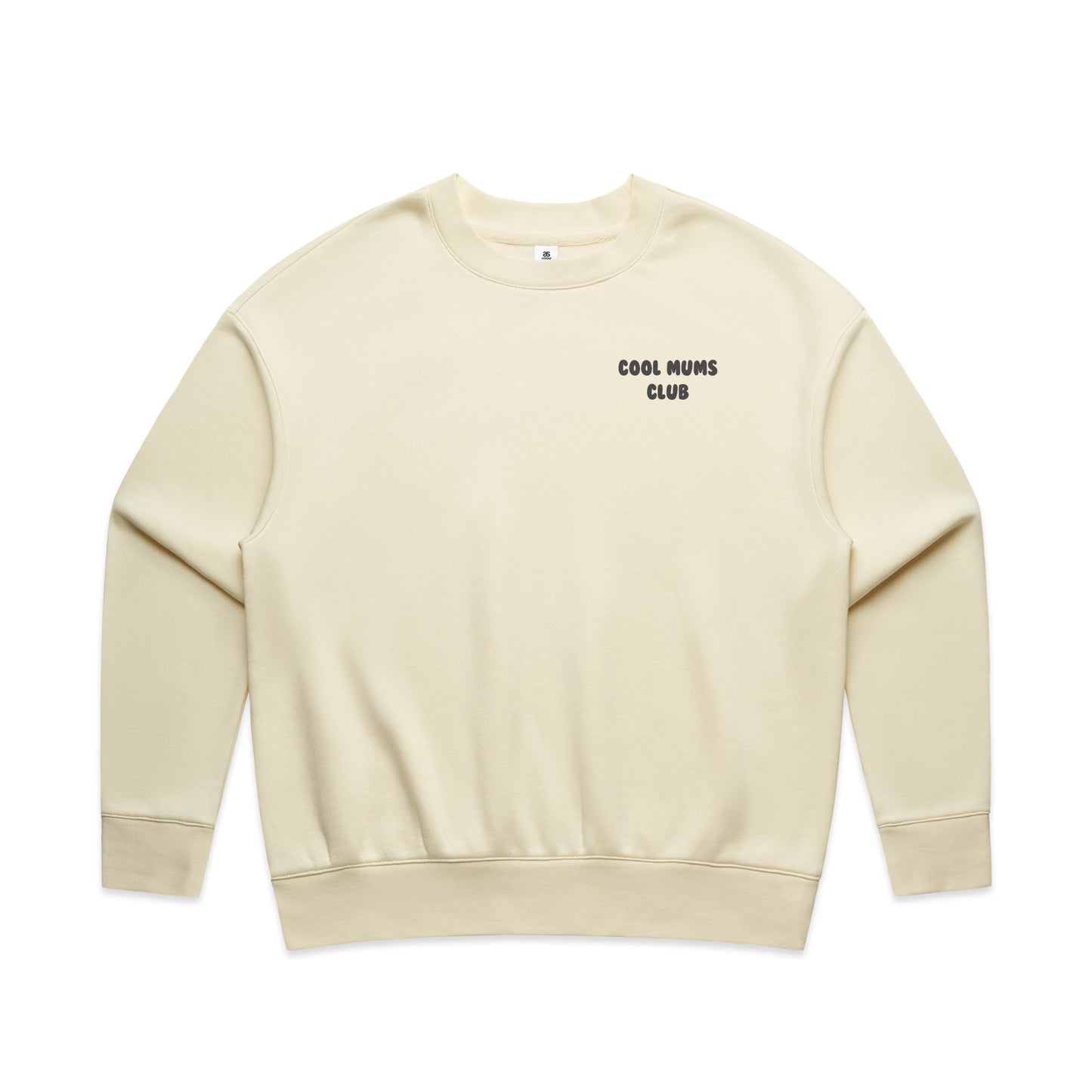Mum Like A Legend Relax Crew – Bone/Butter with Charcoal Logo