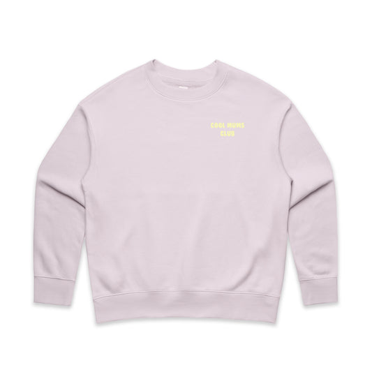 Mum Like A Legend Relax Crew – Orchid/Lemon Logo
