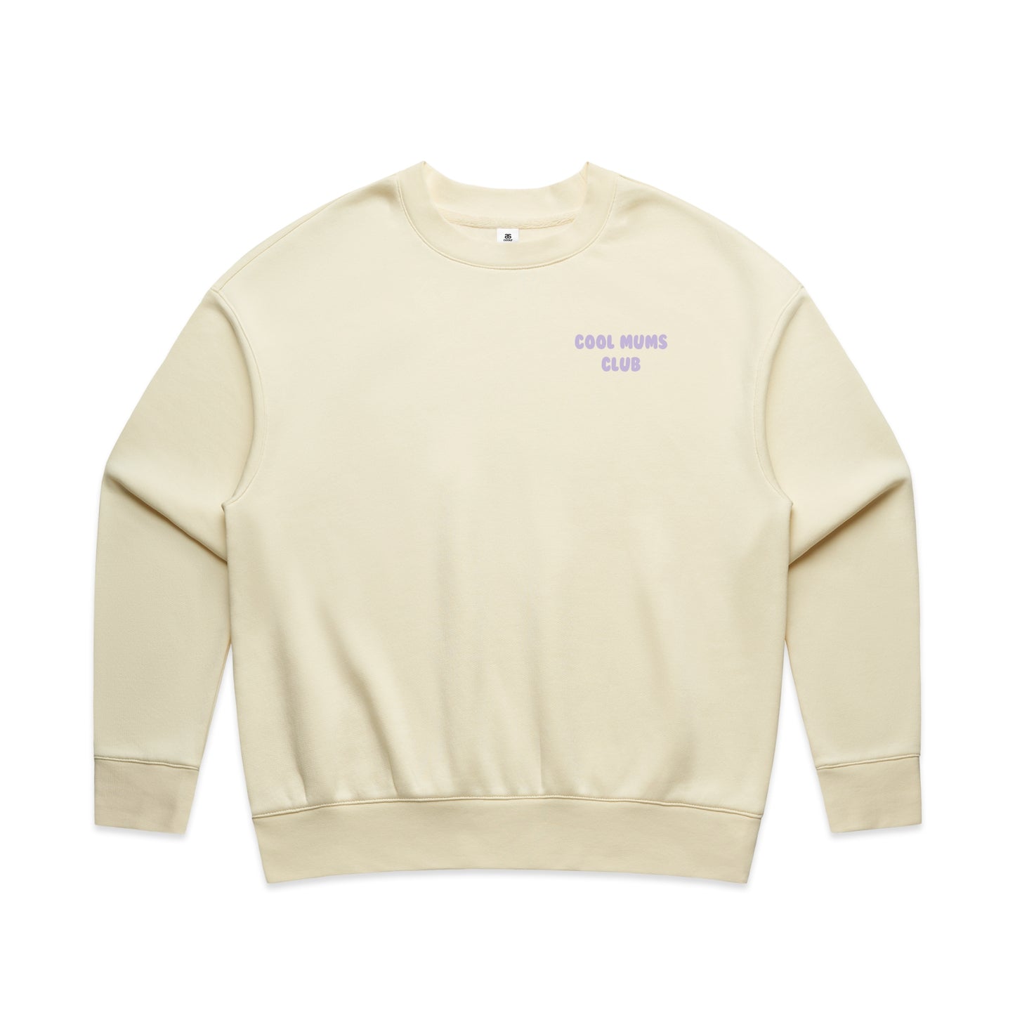 Mum Like A Legend Relax Crew – Butter/Lavender Logo