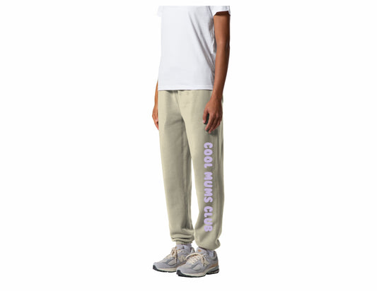 Mum Like A Legend Relax Track Pants – Butter/Lavender Logo