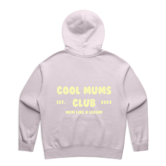 Mum Like A Legend Relax Hood – Orchid/Lemon Logo