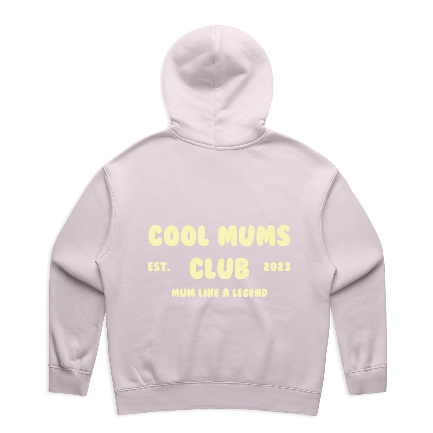 Mum Like A Legend Relax Hood – Orchid/Lemon Logo