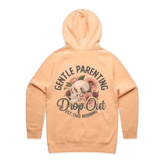 Gentle Parenting Drop Out – Hoodie Peach