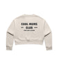 Mum Like A Legend Relax Crop Crew – Bone/Charcoal Logo