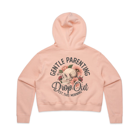 Gentle Parenting Drop Out – Cropped Hoodie Light Pink