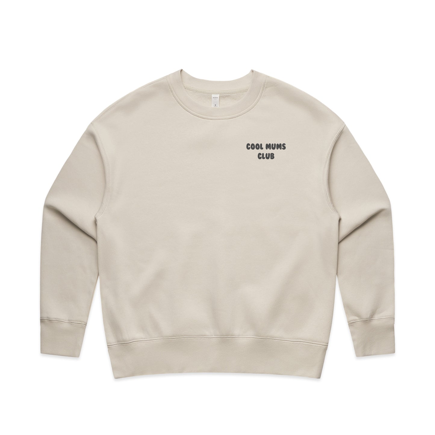 Mum Like A Legend Relax Crew – Bone/Butter with Charcoal Logo