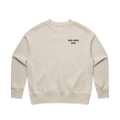 Mum Like A Legend Relax Crew – Bone/Butter with Charcoal Logo