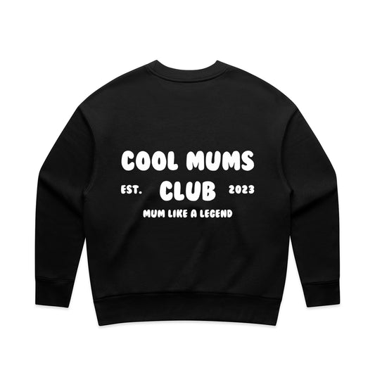 Mum Like A Legend Relax Crew – Bone/Black with White Logo