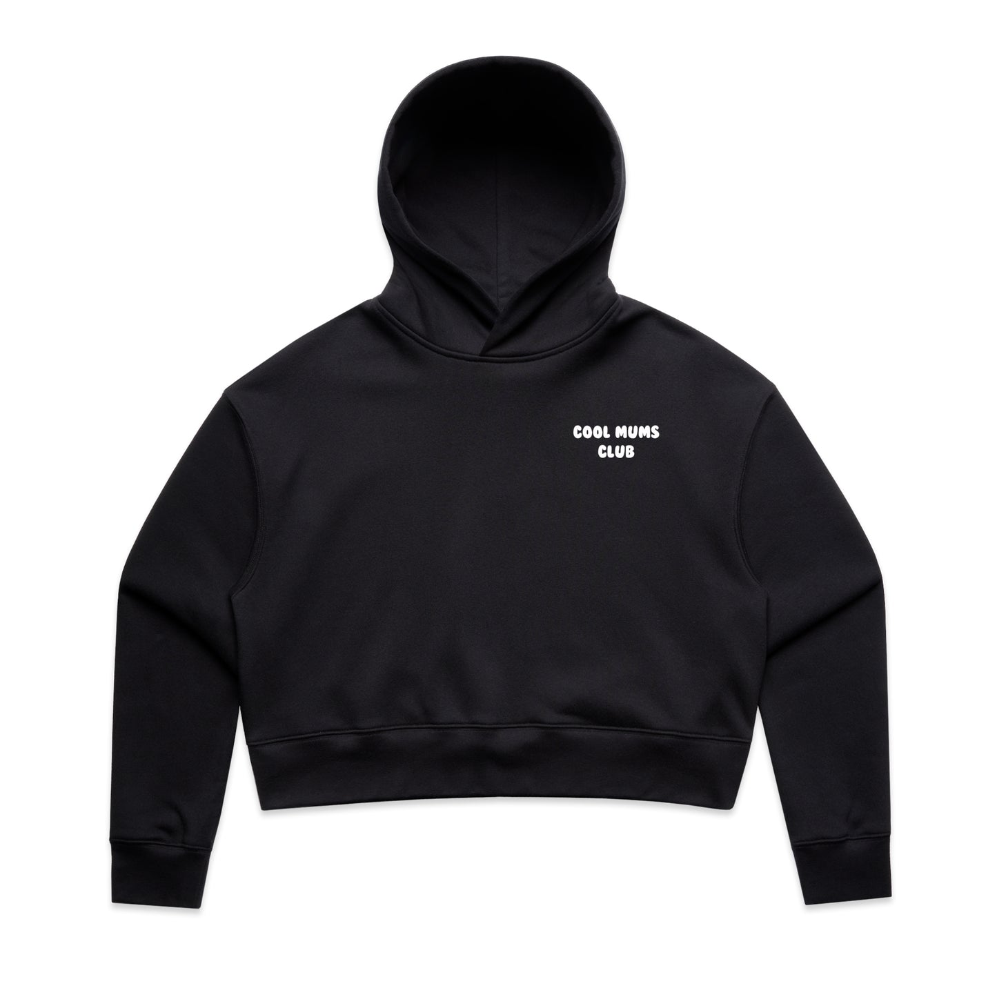Mum Like A Legend Relax Crop Hood – Bone/Black with White Logo