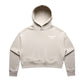 Mum Like A Legend Relax Crop Hood – Bone/Black with White Logo