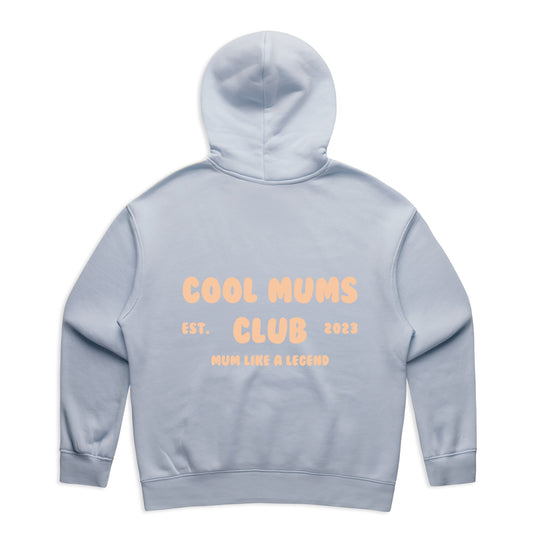 Mum Like A Legend Relax Hood – Powder/Apricot Logo